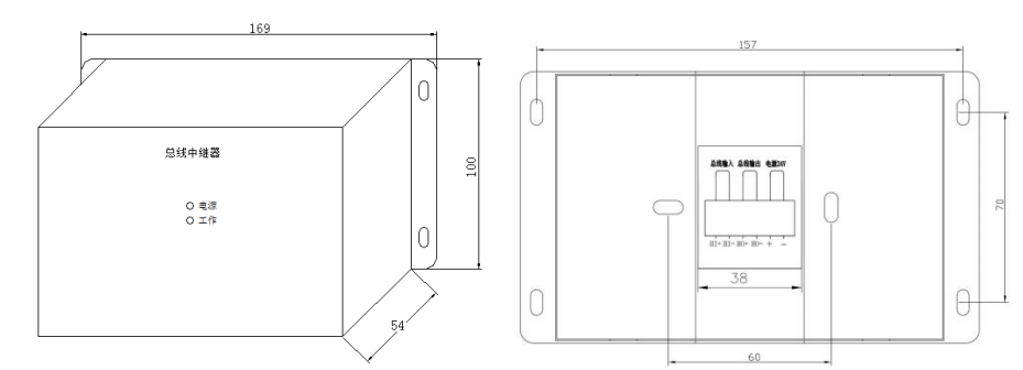 利達(dá)HY5717B總線中繼器接線外形